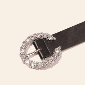 Rhinestone Decor Buckle Belt