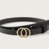 Double O-ring Buckle Belt Black