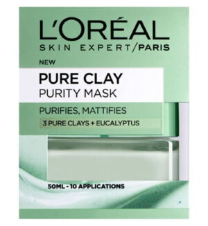 L'Oreal Paris Pure Clay Eucalyptus Purity Face Mask 50ml - Image 2
