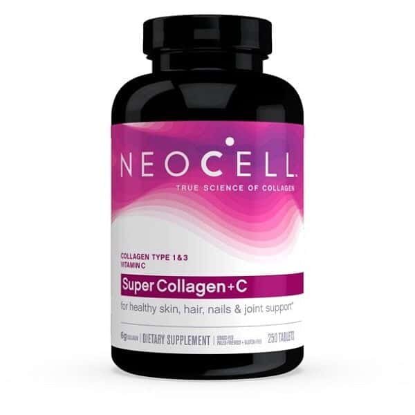 NeoCell Super Collagen + C – 6,000mg Collagen Types 1 & 3 Plus Vitamin C 250 Tablets