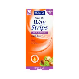 Beauty Formulas Argan Oil Leg & Body Wax Strips 20Pcs