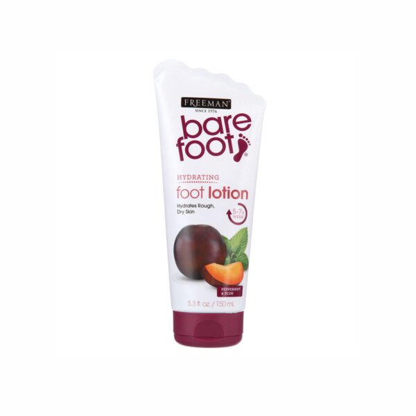 Freeman Bare Foot Hydrating Foot Lotion, Peppermint & Plum