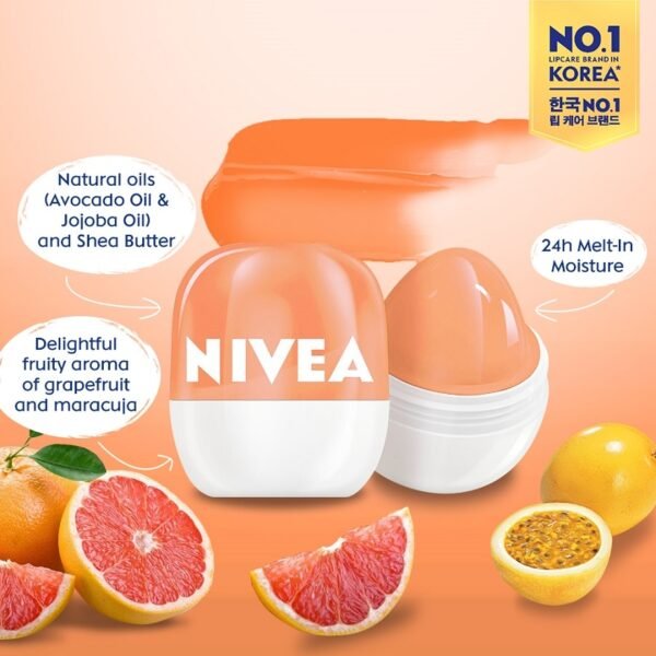 NIVEA Pop Ball Grapefruit & Maracuja Lip Balm