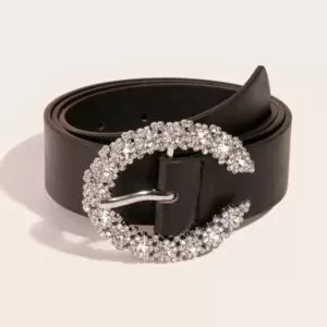 SHEIN Simple Buckle Belt Black