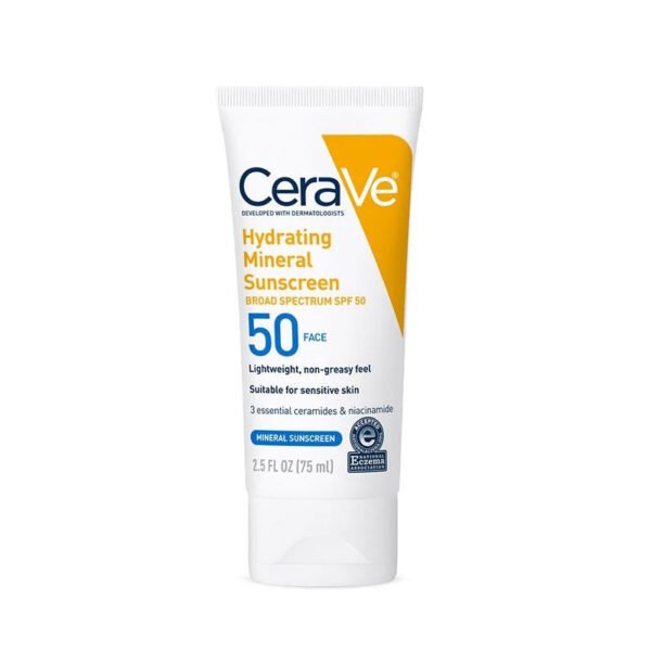 CeraVe Hydrating Mineral Sunscreen Broad Spectrum SPF 50 75ml