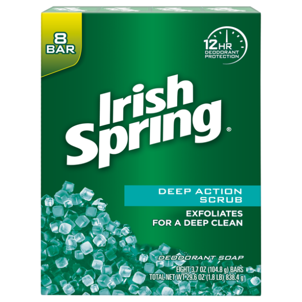 Irish Spring Deep Action Scrub Bar Soap – 3 Pack