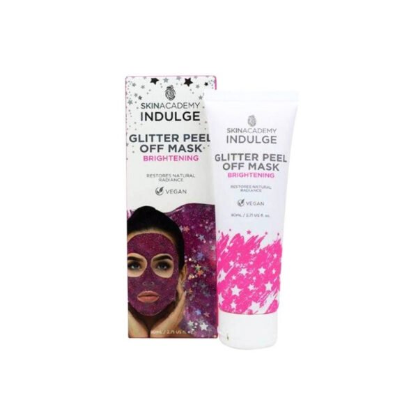 Skin Academy Indulge Glitter Peel Off Mask Brightening Pink
