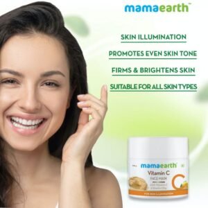 Mamaearth vitamin C face mask with kaolin clay for skin illumination