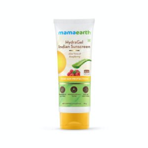 Mamaearth HydraGel Indian Sunscreen With Aloe Vera & Raspberry SPF 50+PA+++