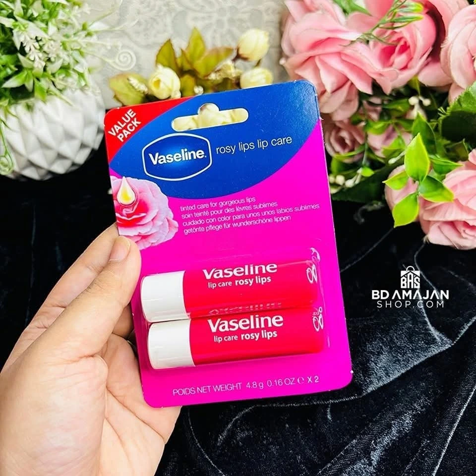 Vaseline Lip Care Rosy Lips 2Pack 4.8g