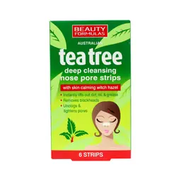 Beauty Formulas Tea Tree Deep Cleansing Nose Pore Strips 6ps