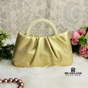 Hand Pearl Bag Golden B002
