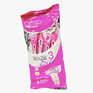 Raze 3 Silk Razors Disposable Razors 4 Pack