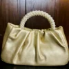 Hand Pearl Bag Golden B002