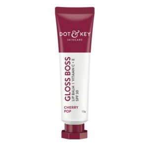 Dot & Key Gloss Boss Vitamin C+E Tinted Lip Balm with SPF 30 Cherry Pop 12g