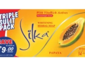 Silka Papaya Whitening Herbal Soap 90g ( 1pc )