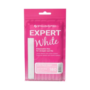 Disposable white files for straight nail file on a soft foam layer EXPERT