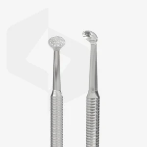 Cosmetology double-ended spoon EXPERT 20 TYPE 2 (Uno and round with 19 holes)