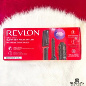 The Revlon One-Step Blow-Dry Multi Styler is a versatile 3-in-1 tool designed to dry, curl, and style your hair effortlessly. It combines powerful airflow with smart attachments for creating multiple hairstyles with less time and less damage. The tool delivers smoother, shinier results while reducing frizz. Its lightweight design provides easy handling and control during styling. Ideal for users who want salon-quality drying, curling, and volume with a single device.