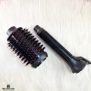 What It Contains Root-drying concentrator attachment 360° vented airflow curling attachment Oval-shaped volumizing brush head Main handle / motor base User manual --- How to Use 1. Start with towel-dried, detangled hair. 2. Attach your desired styling head (concentrator, curler, or oval brush). 3. Plug in the device and choose your heat/speed setting. 4. For drying: use the concentrator starting at the roots. 5. For curling: wrap hair around the 360° airflow curler and rotate gently. 6. For volume & smoothing: brush hair from roots to ends using the oval head. 7. Turn off, unplug, and allow the attachments to cool before removing or storing. --- Cautions Do not use on soaking wet hair. Keep away from water and moisture. Avoid touching hot attachments during or right after use. Do not block airflow vents. Keep out of reach of children. Allow attachments to cool completely before cleaning or storing.