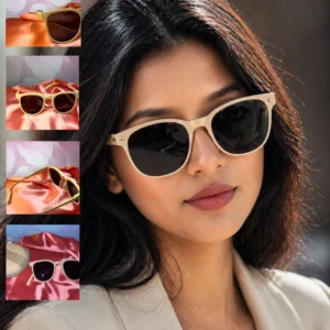 Ivory Alabaster Folding Sunglass